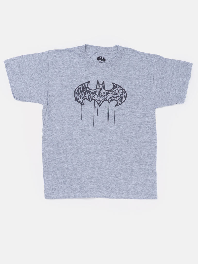 Boys "Batman" Graphic Print T-Shirt – Gray