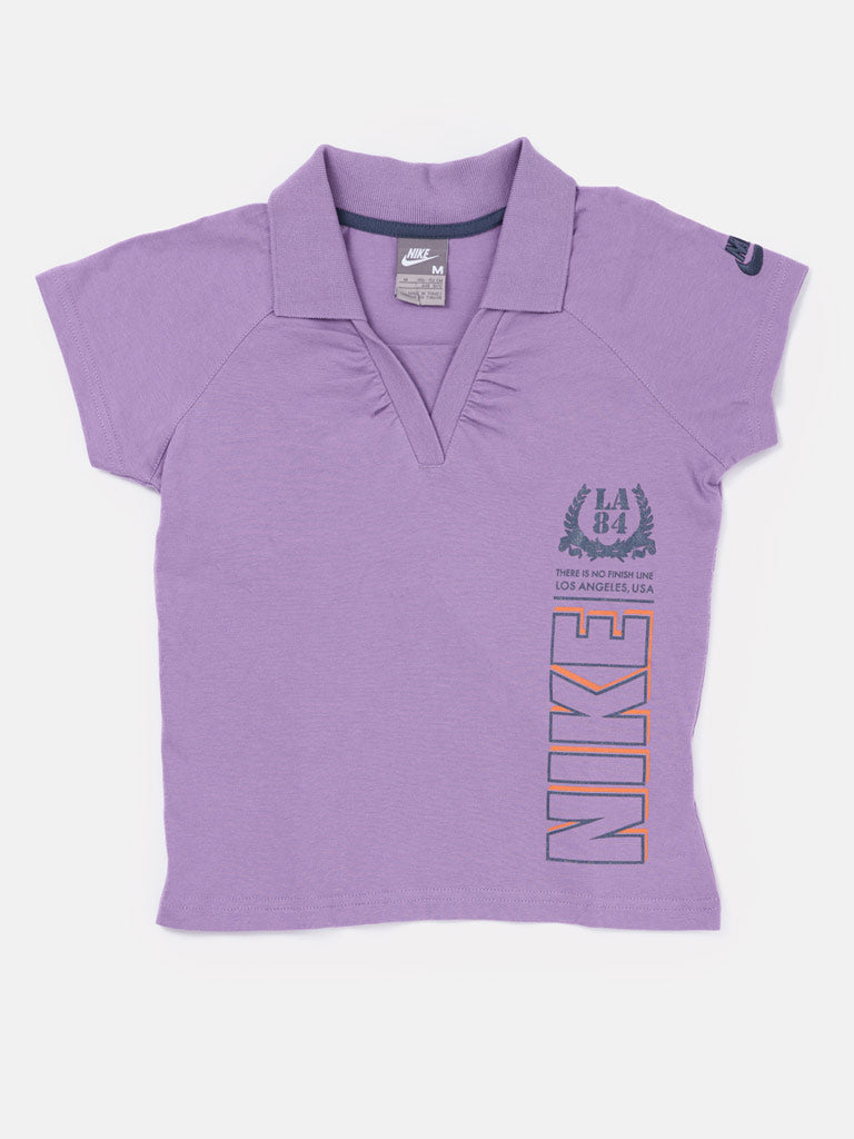 Girls Activewear V-Neckline T-shirt – Purple