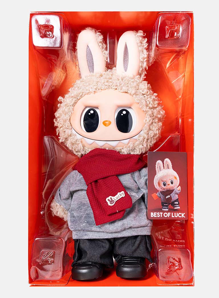 LABUBU Vinyl Face Plush Doll + Card (40cm) - BEST OF LUCK - Unofficial item