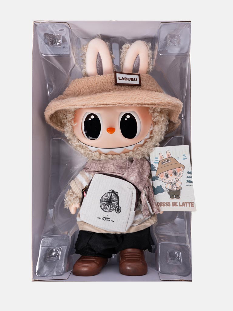 LABUBU Vinyl Face Plush Doll + Card (40cm) - DRESS BE LATTE - Unofficial item