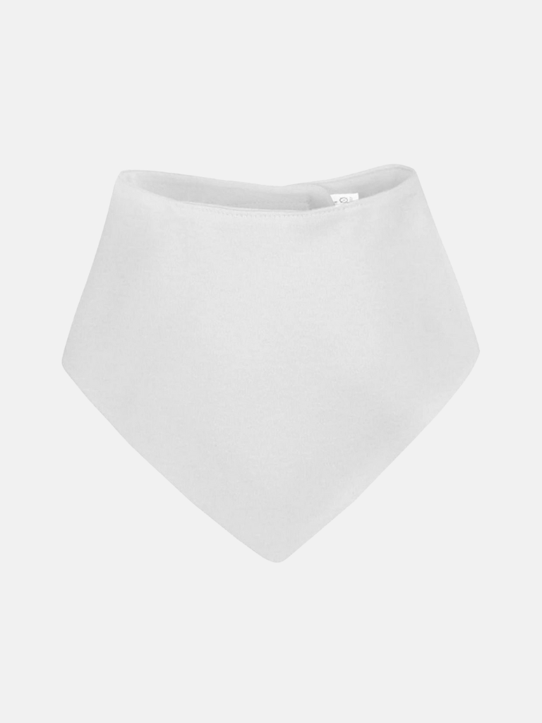Baby Unisex Bandana Bib - White
