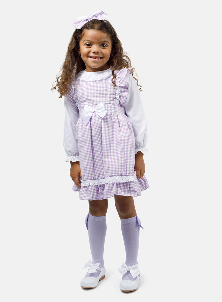 Baby Girl 5-Piece School Uniform Set - Purple