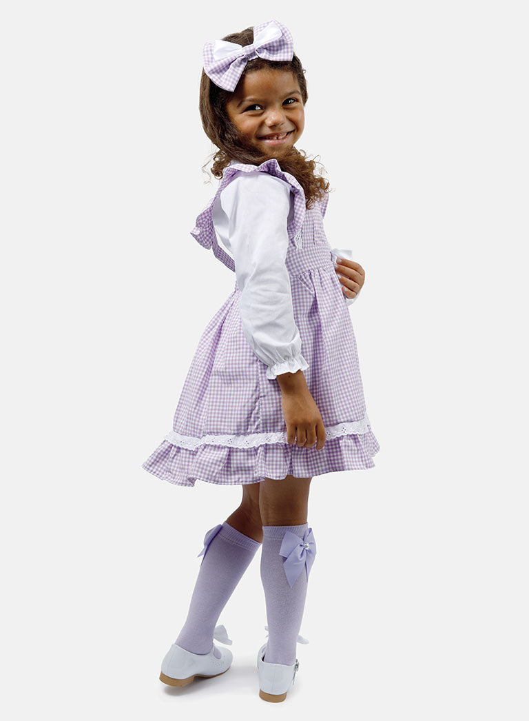 Baby Girl 5-Piece School Uniform Set - Purple