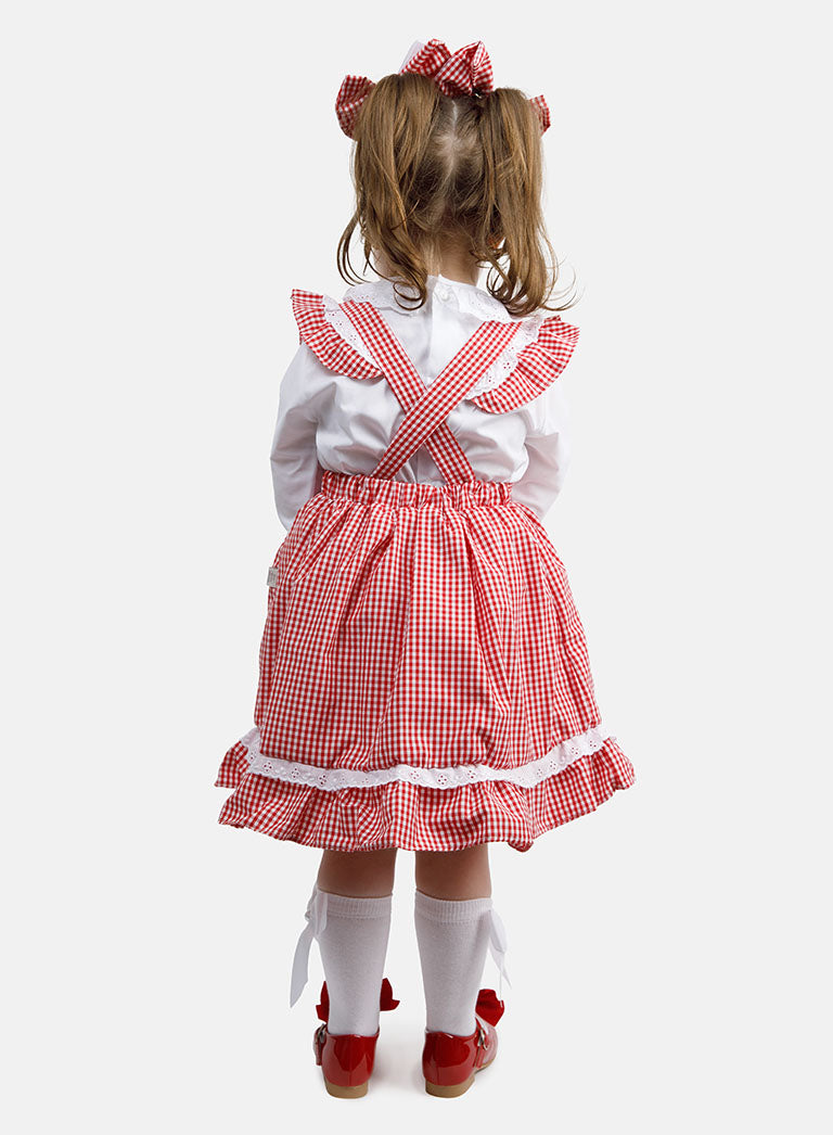 Baby Girl 5-Piece School Uniform Set - Red