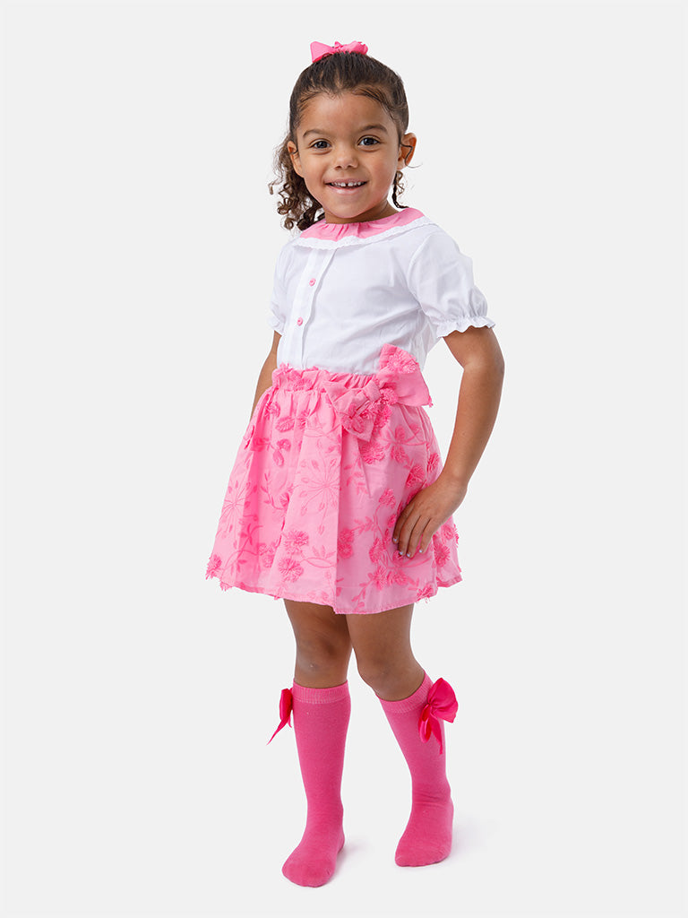 Baby Girl Leticia Collection 2-piece Spanish Set - Fuchsia Pink