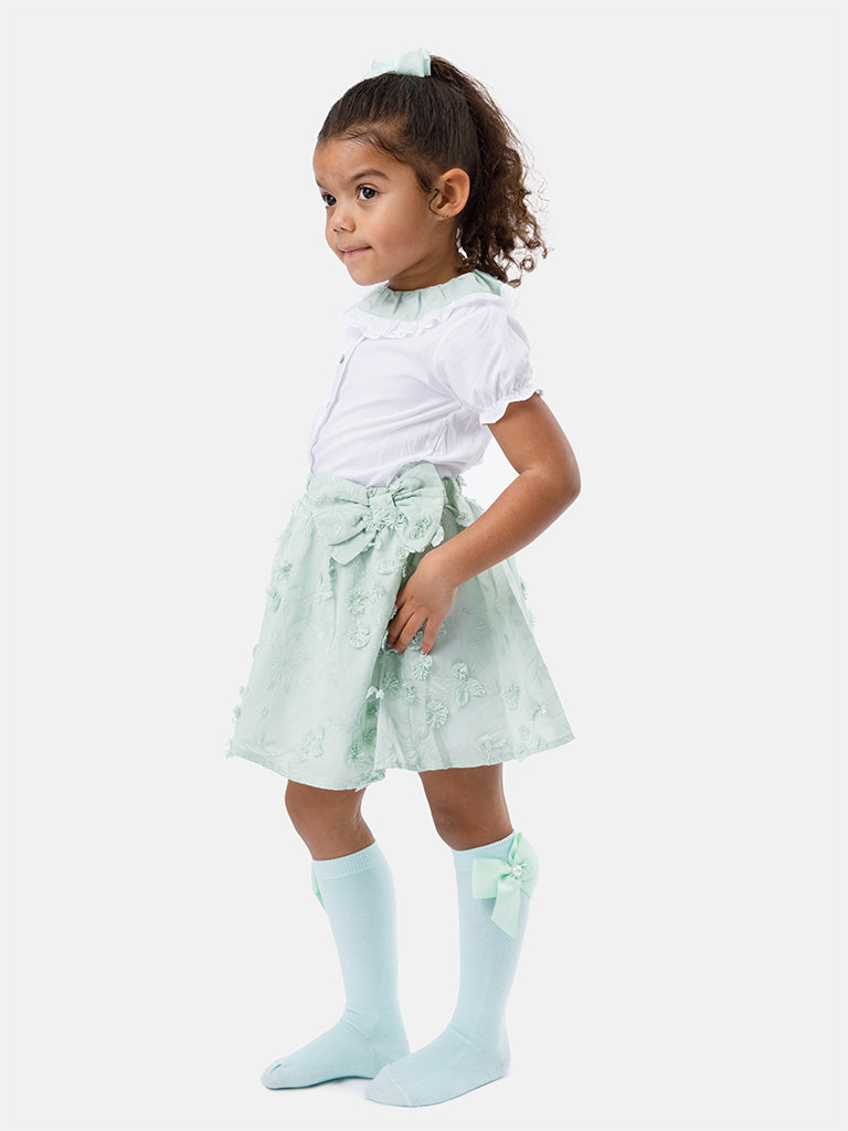Baby Girl Leticia Collection 2-piece Spanish Set - Mint Green