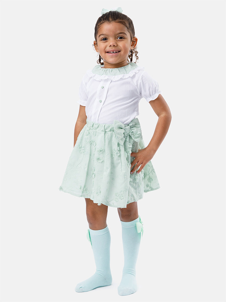 Baby Girl Leticia Collection 2-piece Spanish Set - Mint Green