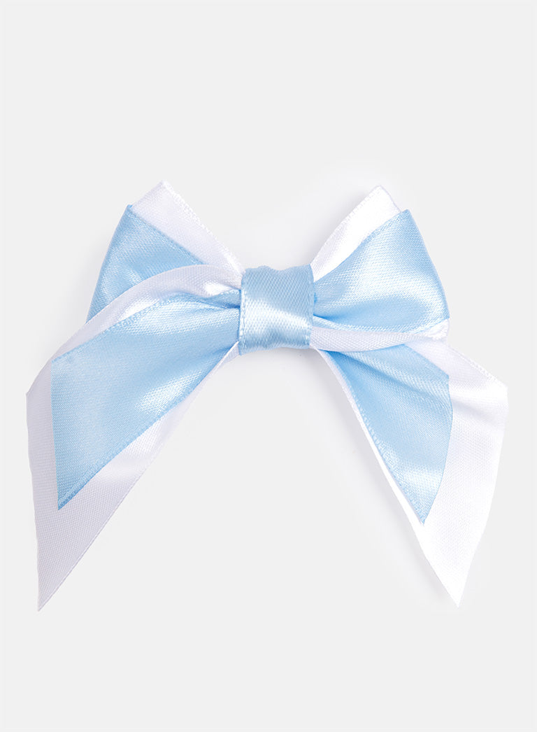 Baby Girl Satin Double Bow Hairclip - Double Toned