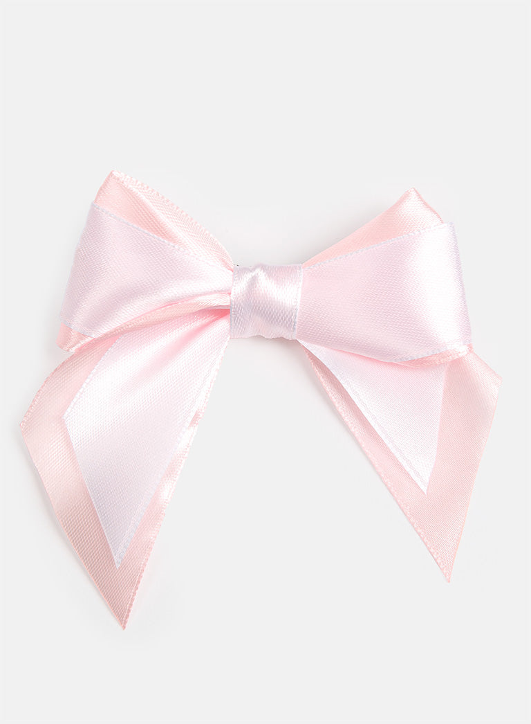 Baby Girl Satin Double Bow Hairclip - Double Toned