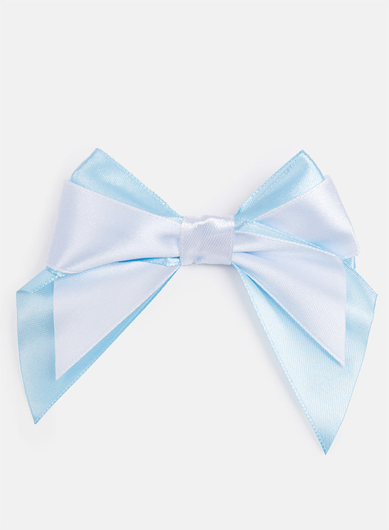 Baby Girl Satin Double Bow Hairclip - Double Toned