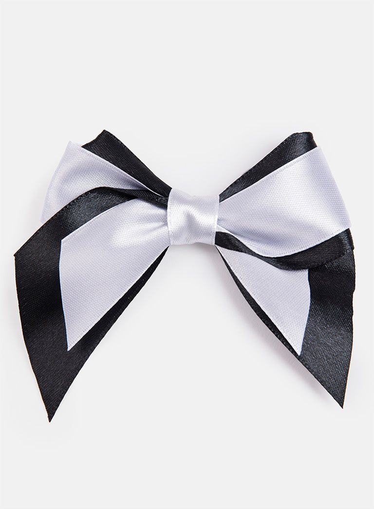 Baby Girl Satin Double Bow Hairclip - Double Toned