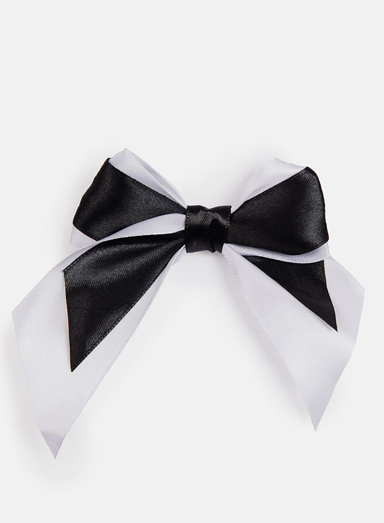 Baby Girl Satin Double Bow Hairclip - Double Toned