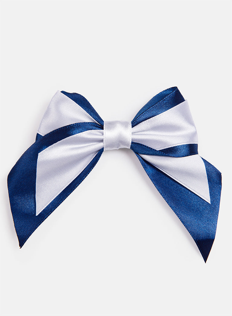 Baby Girl Satin Double Bow Hairclip - Double Toned