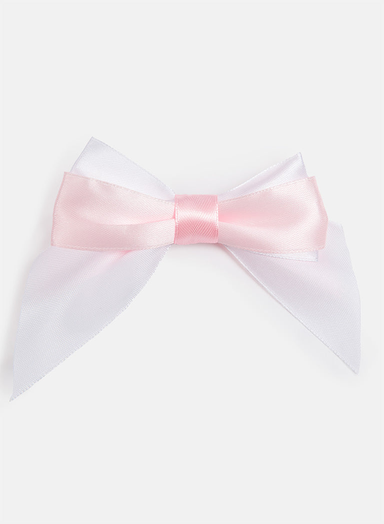 Baby Girl Satin Double Bow Hairclip - Double Toned