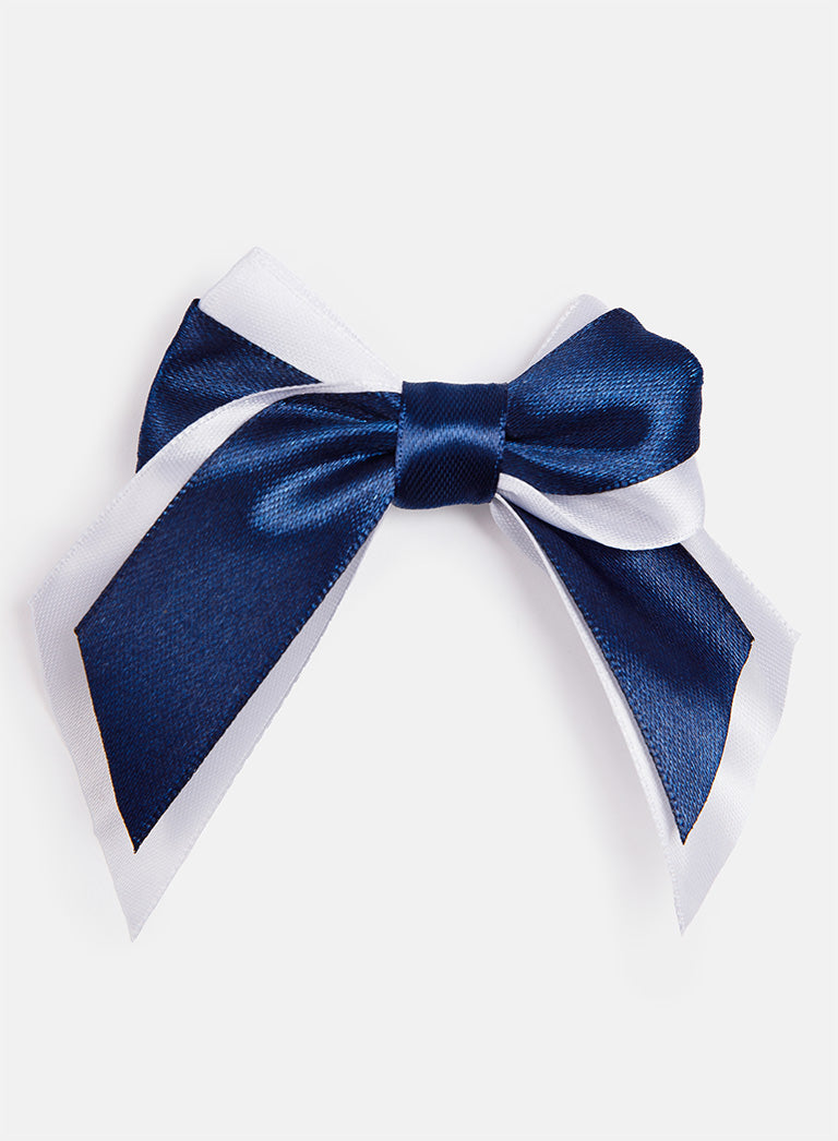 Baby Girl Satin Double Bow Hairclip - Double Toned