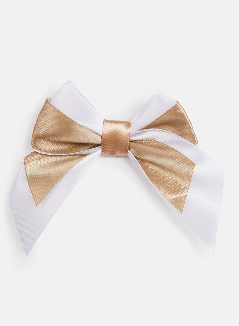Baby Girl Satin Double Bow Hairclip - Double Toned