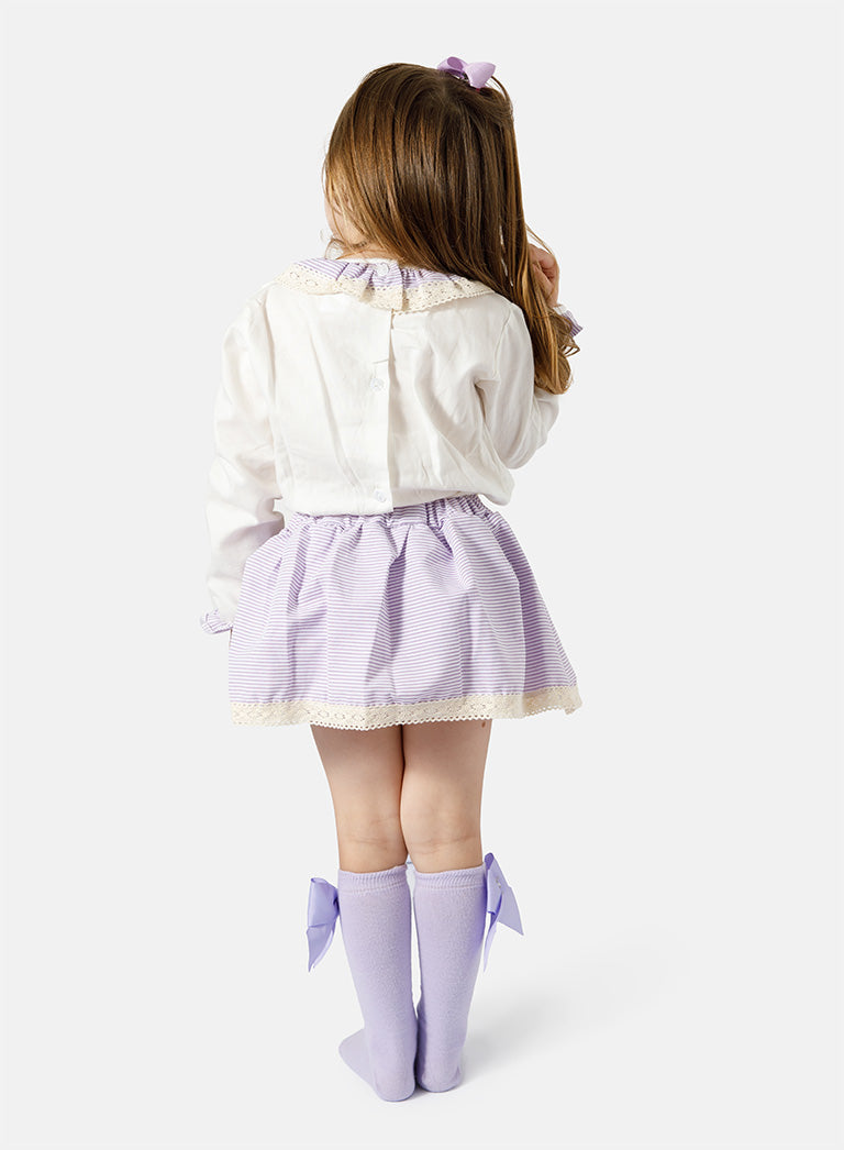 Baby Girl Rafaela Collection 2-piece Romper Set - Purple