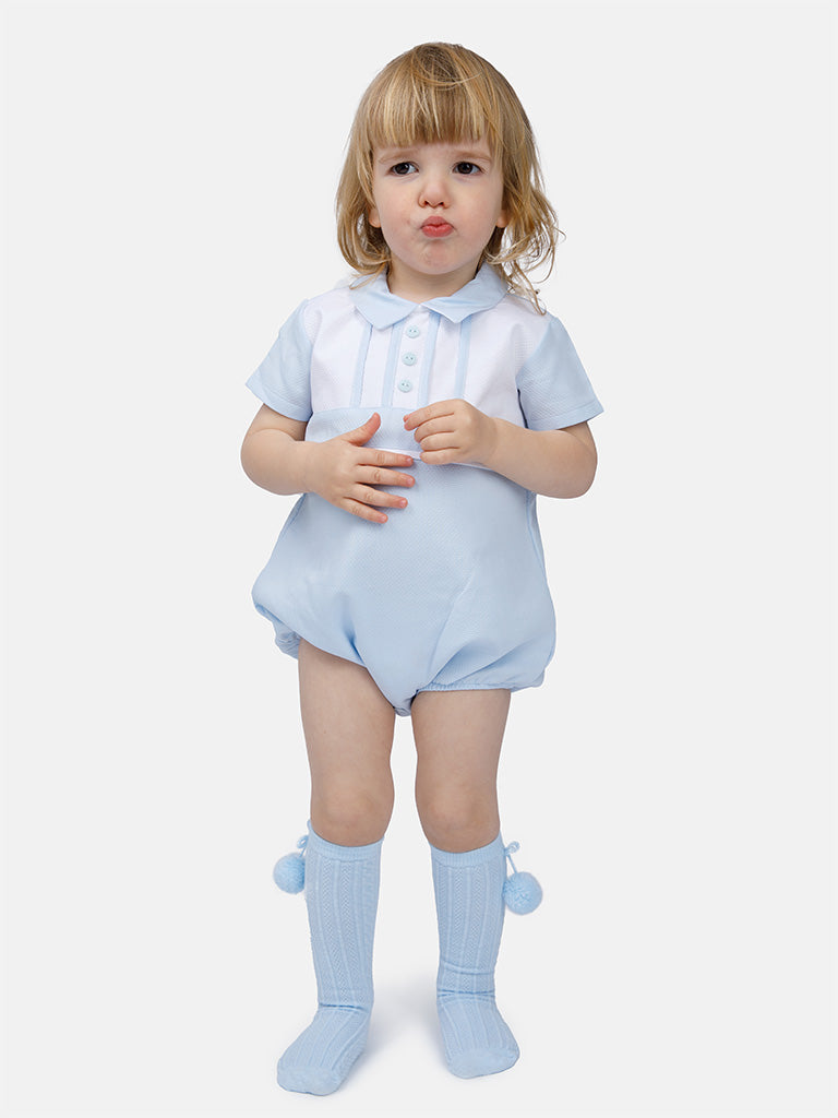 Baby Boy Akim Collection Spanish Romper - Baby Blue