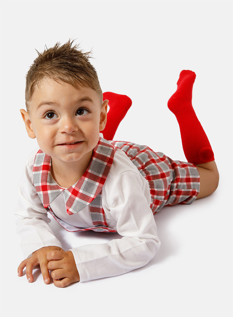 Baby Boy Sergio Collection 2-Piece Romper Set - Red