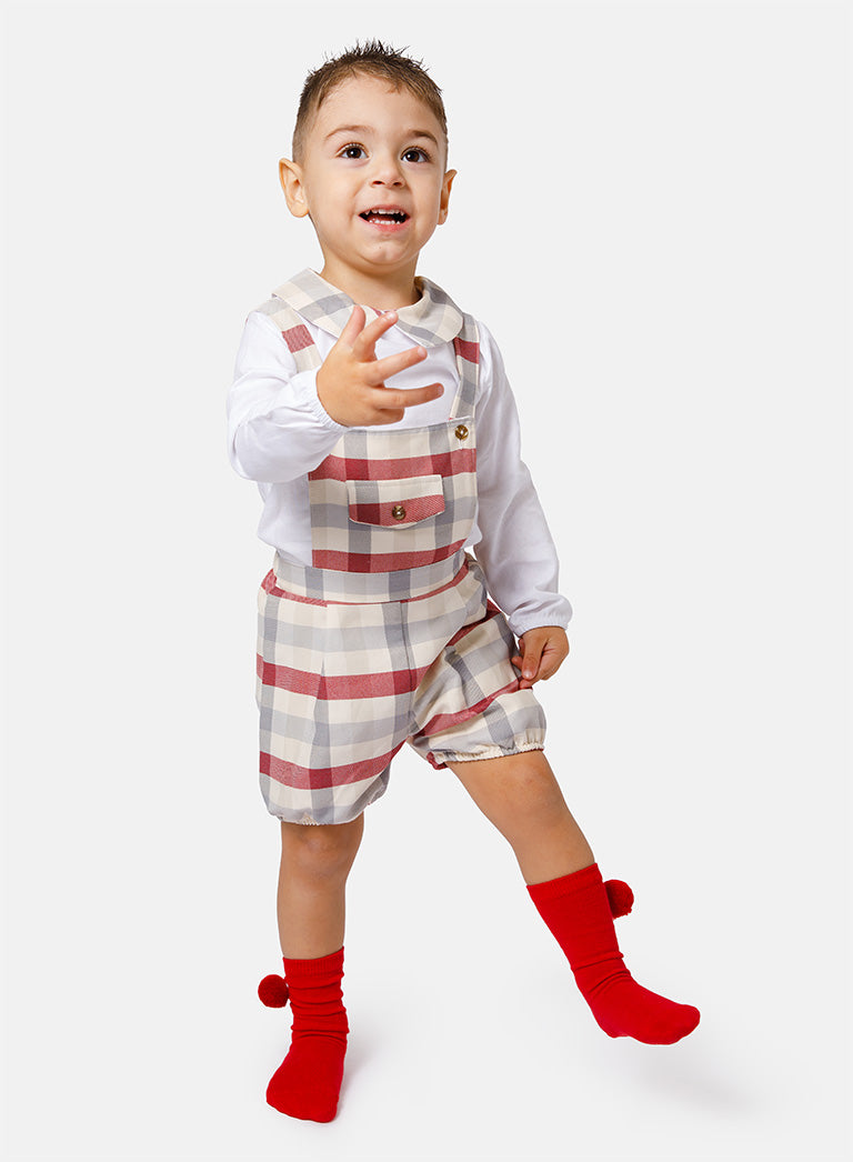 Baby Boy Kristian Collection 2-Piece Romper Set - Red