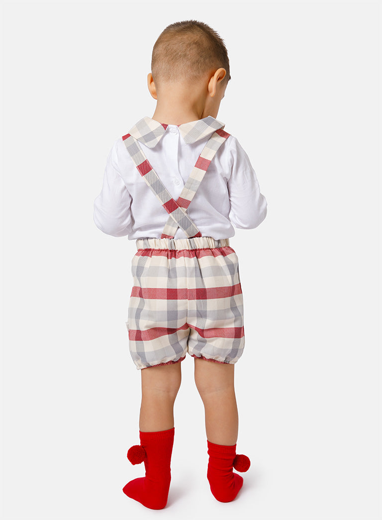 Baby Boy Kristian Collection 2-Piece Romper Set - Red