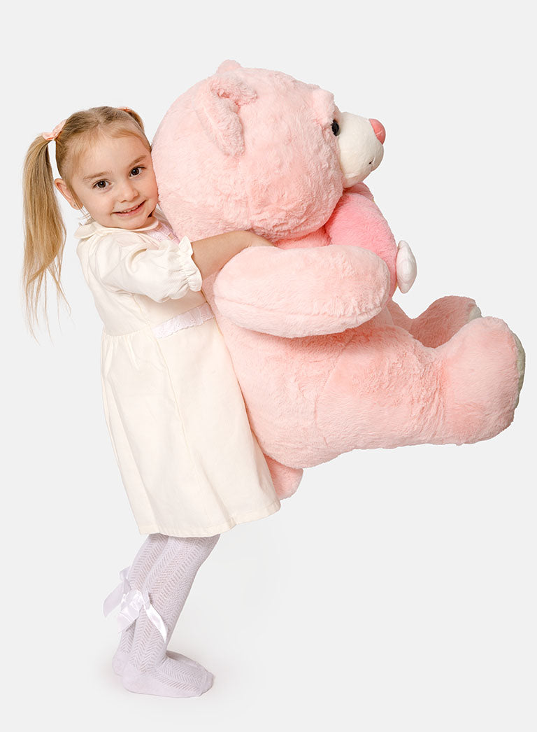 Rainbow Collection Jumbo Plush Teddy Bear - Baby Pink