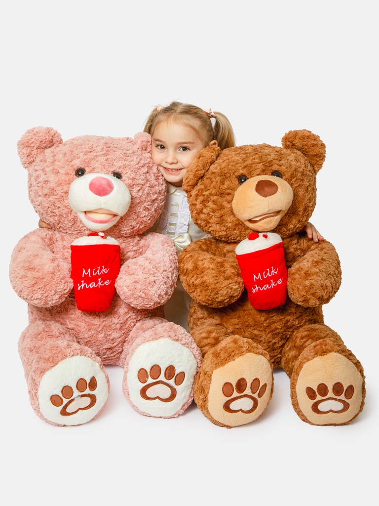 Milkshake Collection Jumbo Plush Teddy Bear - Brown