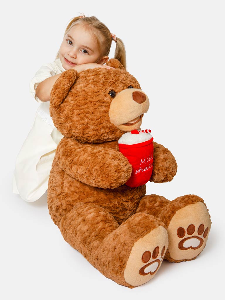 Milkshake Collection Jumbo Plush Teddy Bear - Brown
