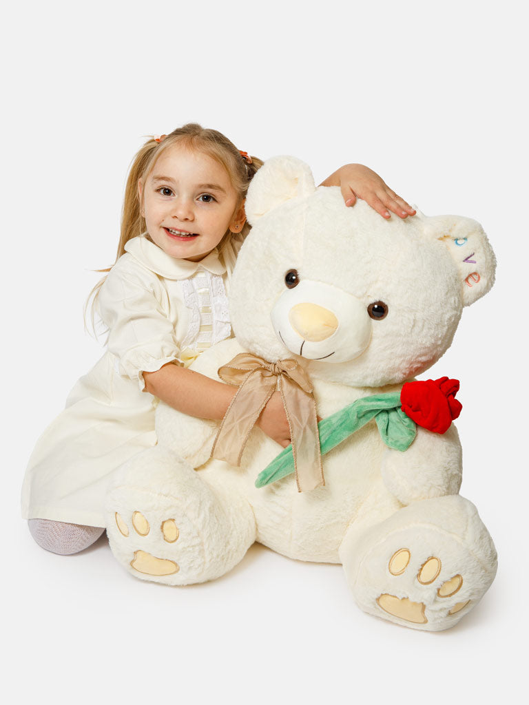 LOVE Collection Jumbo Plush Teddy Bear - Cream