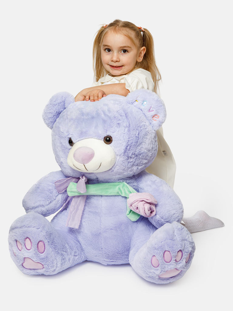 LOVE Collection Jumbo Plush Teddy Bear - Lilac