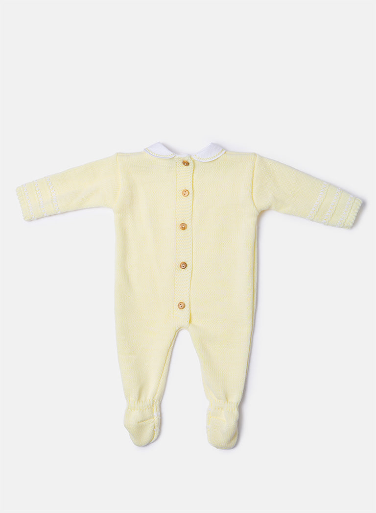 Baby Reyes Collection 2-piece Spanish Knitted Set - Lemon Yellow