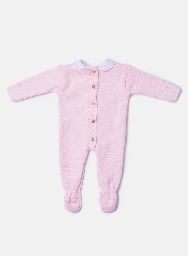 Baby Reyes Collection 2-piece Spanish Knitted Set - Baby Pink