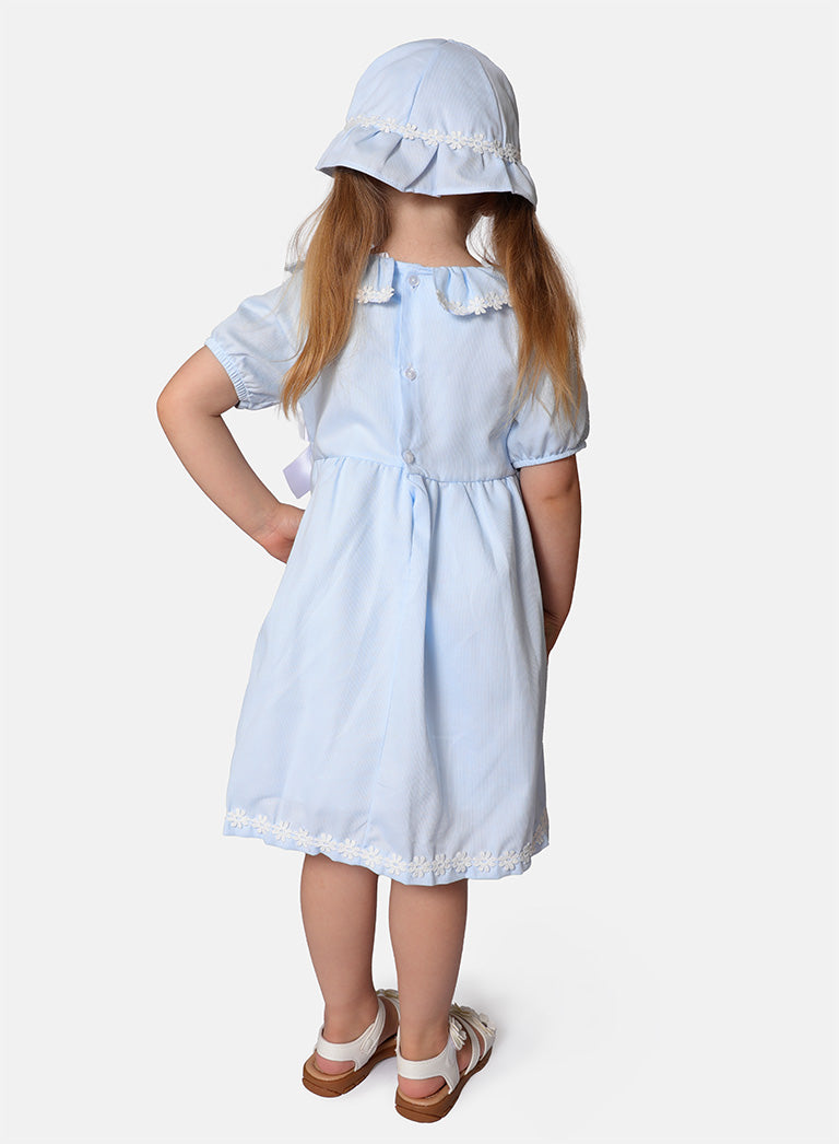 Baby Girl Graciela Collection 2-piece Spanish Dress Set - Baby Blue