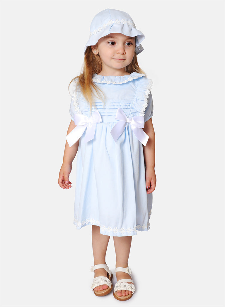 Baby Girl Graciela Collection 2-piece Spanish Dress Set - Baby Blue