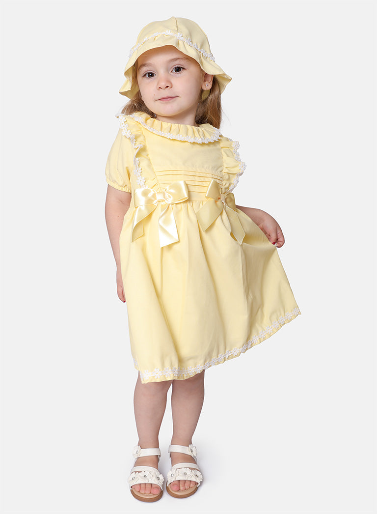 Baby Girl Graciela Collection 2-piece Spanish Dress Set - Lemon Yellow