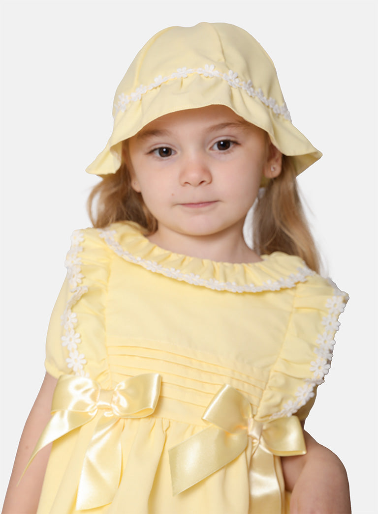 Baby Girl Graciela Collection 2-piece Spanish Dress Set - Lemon Yellow