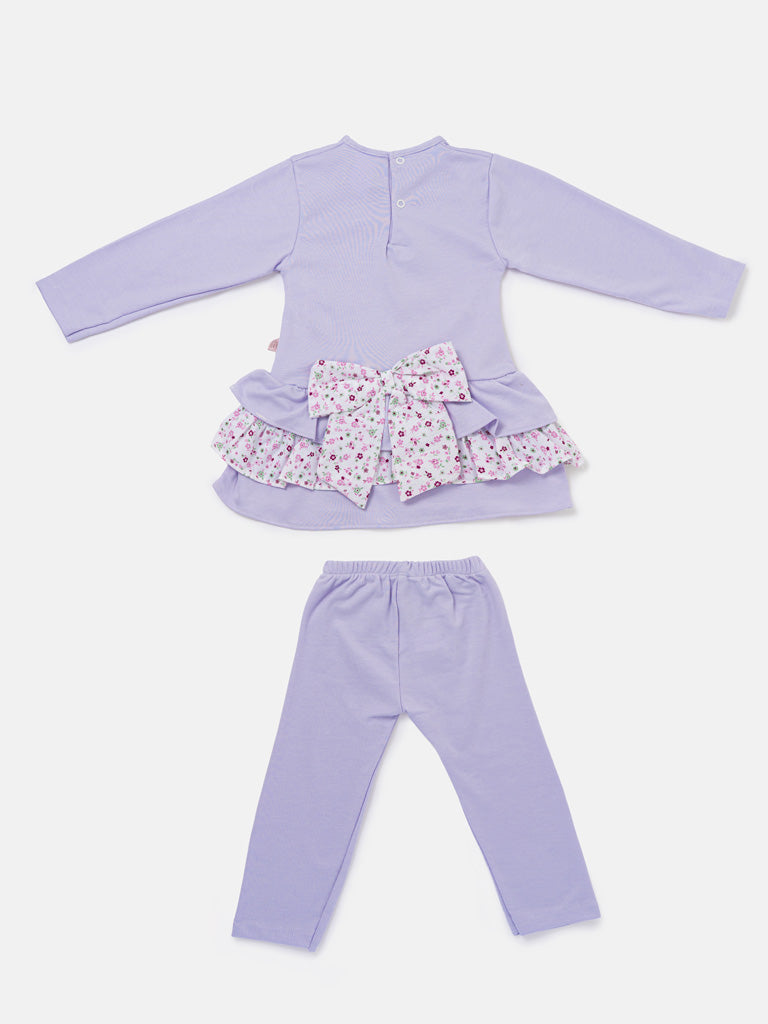 Baby Girl Top & Leggings Set - Castle Collection - Lilac
