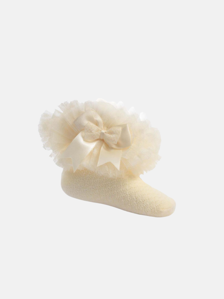 Baby Girl Tutu Frilly Ankle Socks-Lemon Yellow