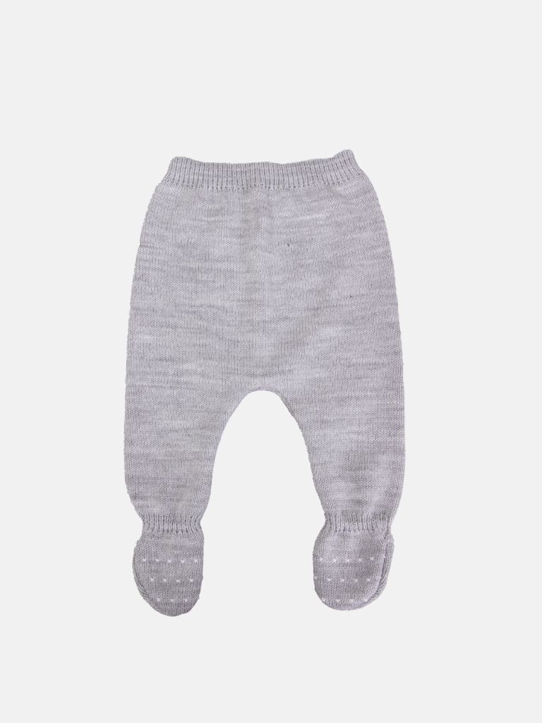 Baby Unisex 3-piece Dotted Line Knitted Gift Box Set - Grey