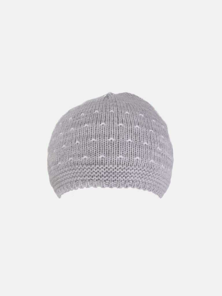 Baby Unisex 3-piece Dotted Line Knitted Gift Box Set - Grey