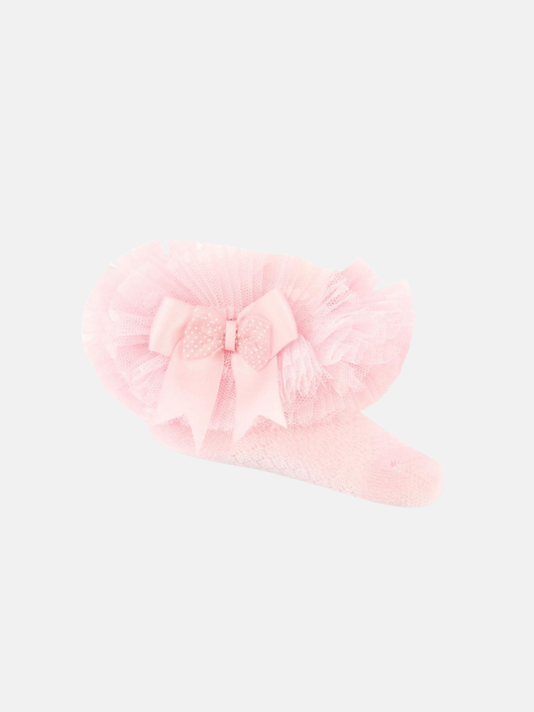 Baby Girl Tutu Frilly Ankle Socks-Pink
