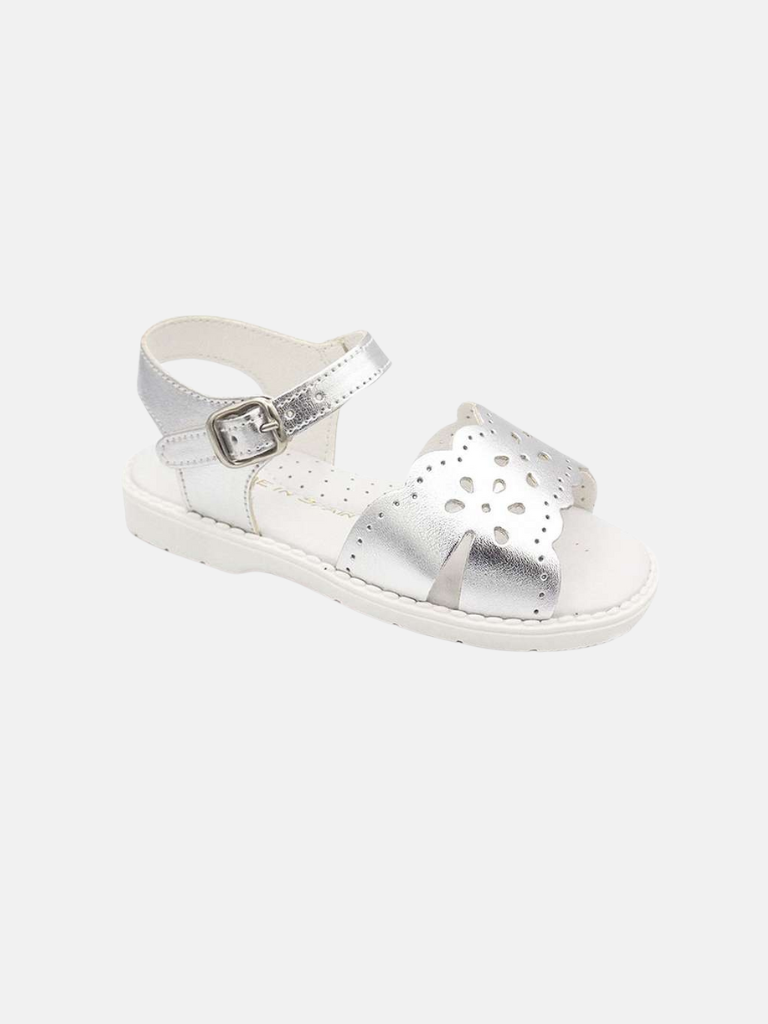 Baby Girl Aladino Floral Sandals Collection-Silver