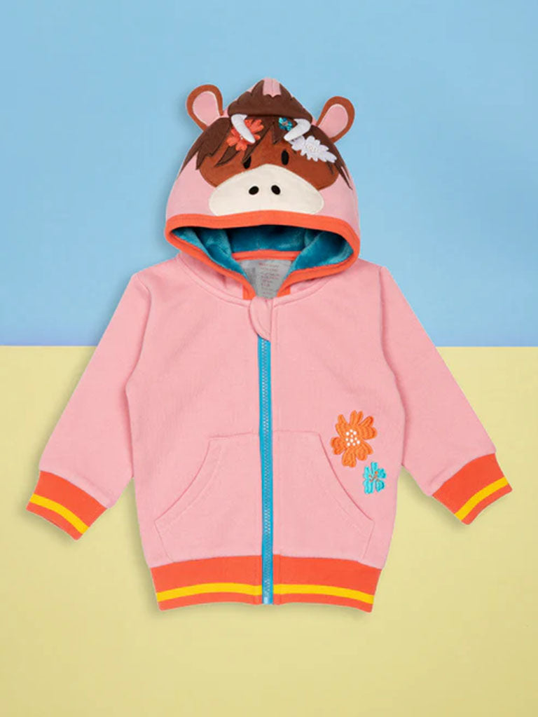 Baby BLADE & ROSE Bonnie Highland Cow Hoodie