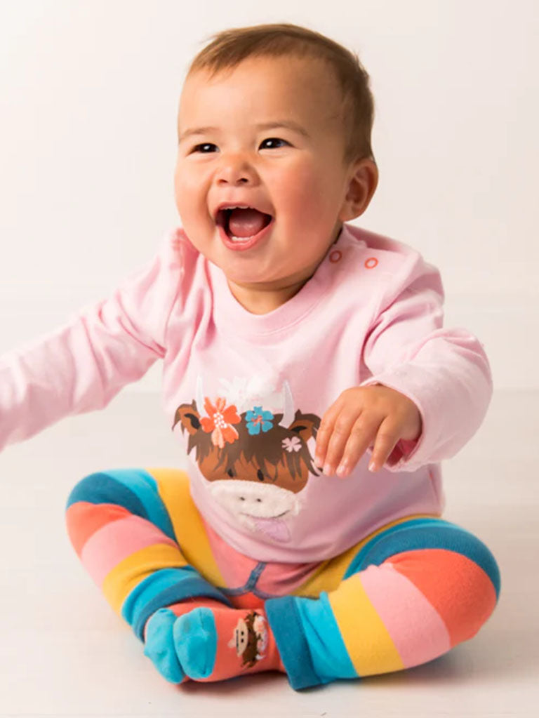 Baby BLADE & ROSE 2-piece Set Bonnie Highland Cow Top + Leggings