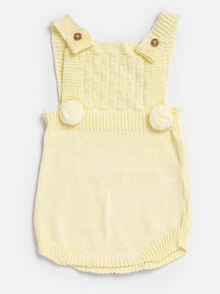 Baby Boy 4-piece Checked Knitted Gift Box Set - Lemon Yellow