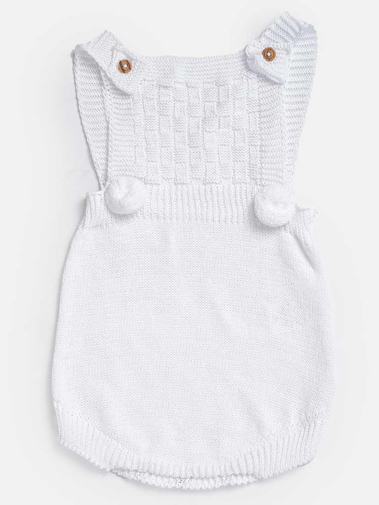 Baby Boy 4-piece Checked Knitted Gift Box Set - White