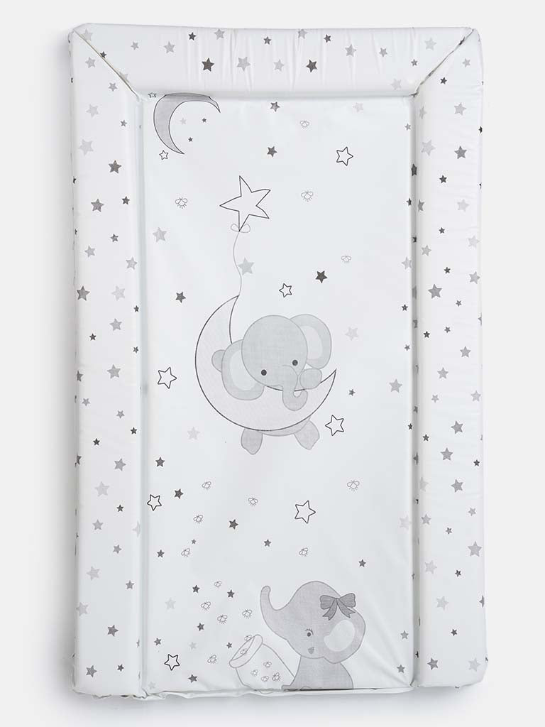 Baby Unisex Elephant Starry Dreams Changing Mat - White