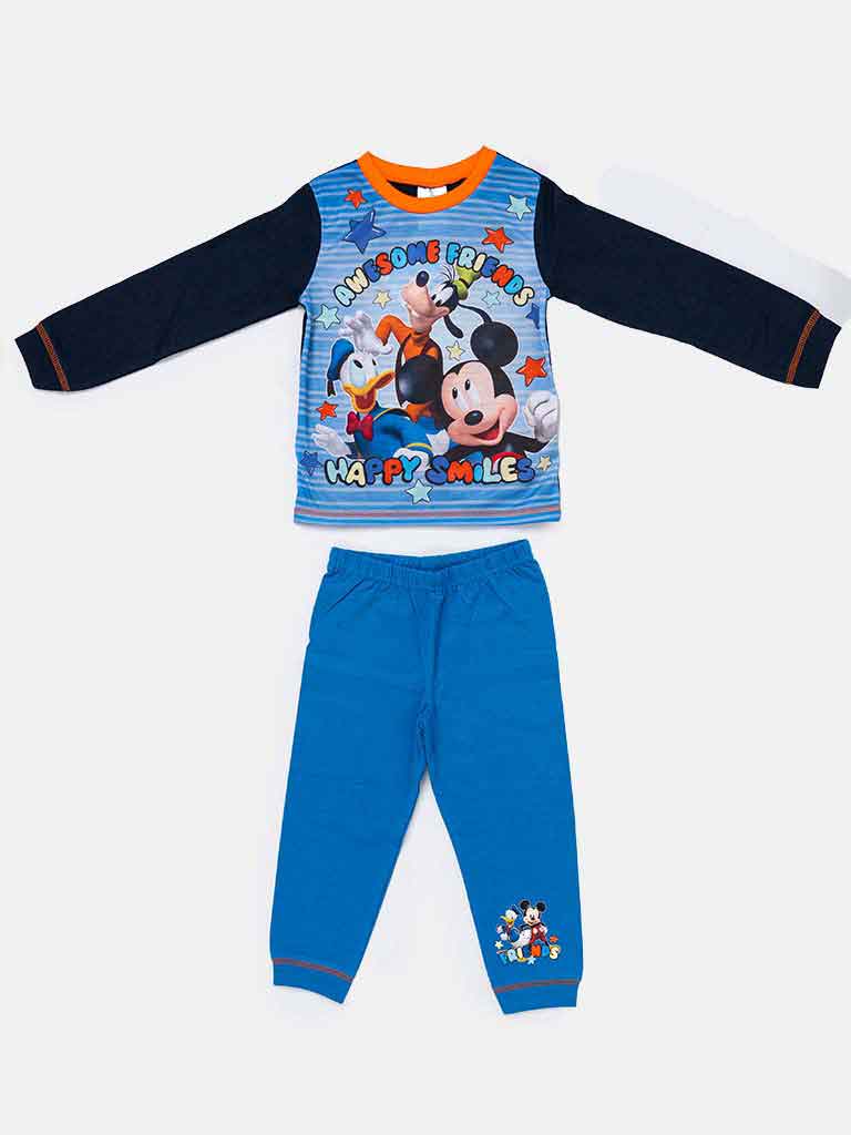 Mickey Mouse Baby Boy Long Pyjama Set - Blue