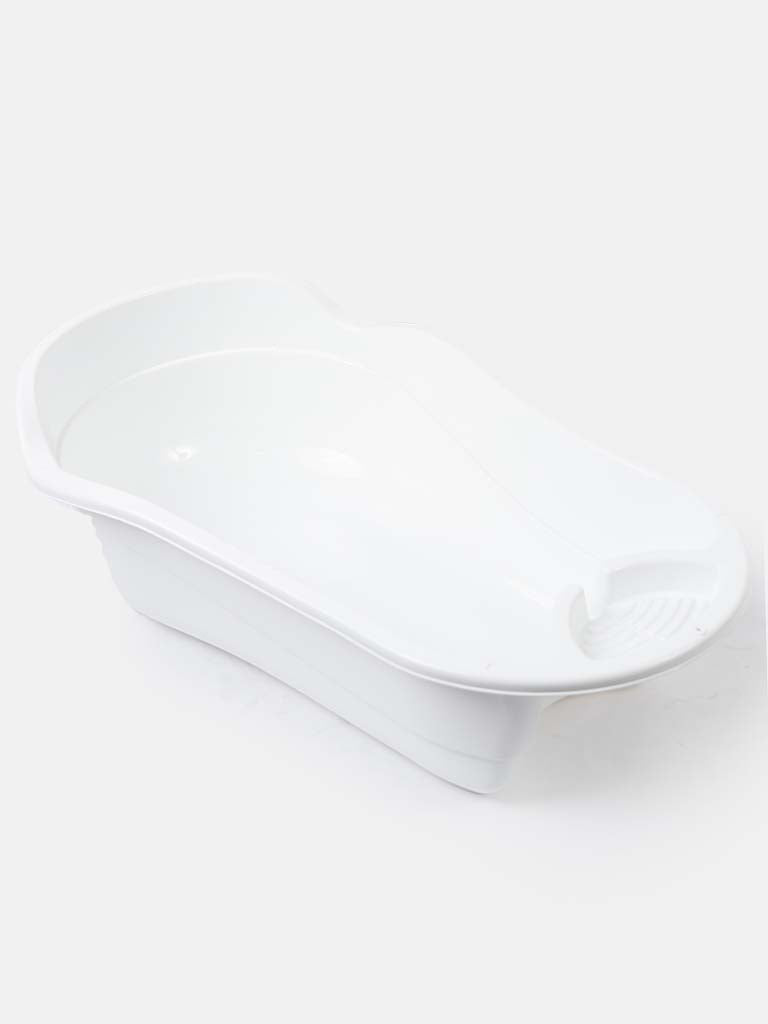 Baby Unisex Bath Tub with Built-in Soap Tray- White