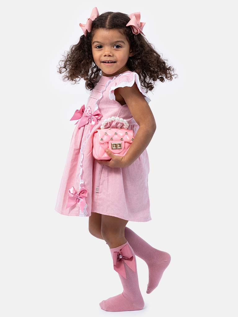 Baby Girl Isabell Collection Spanish Dress - Dusty Pink